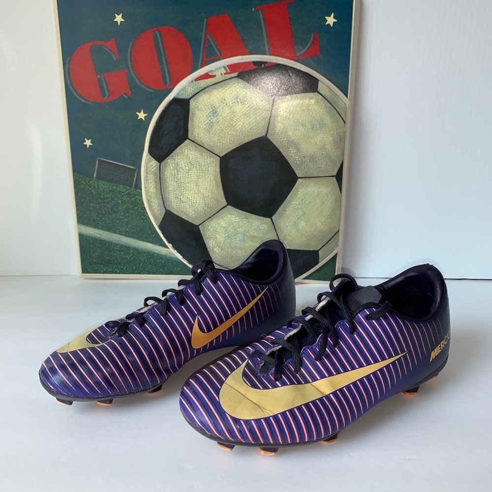 Nike Purple Youth Mercurial Soccer Cleat 3Y